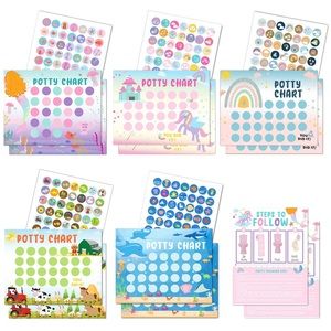 Potty Training Sticker Chart 5 Fun Styles 17 PCS Potty Chart for Girls